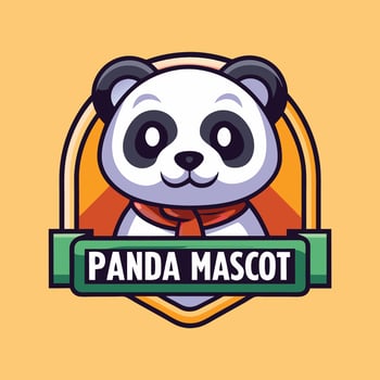 panda mascot logo design vector