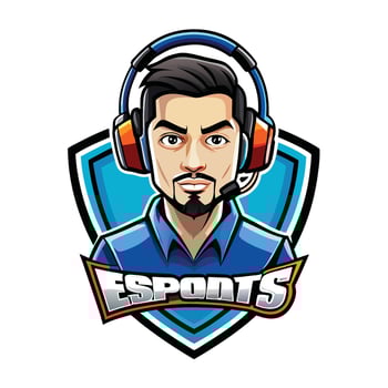esports logo design vector