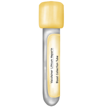 Lithium heparin vacutainer blood collection tube png