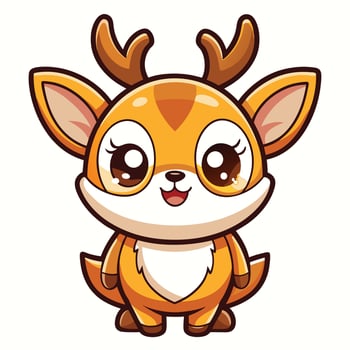 cute deer illustration vector
