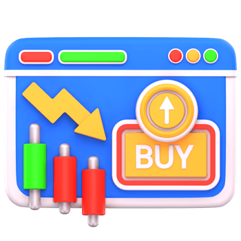 3d illustration buy loss stock png