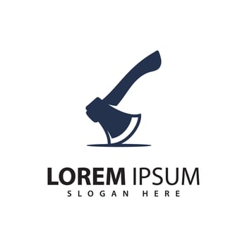 Axe Logo, Wood Cutting Tool, Lumberjack vector