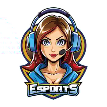 esports logo design vector