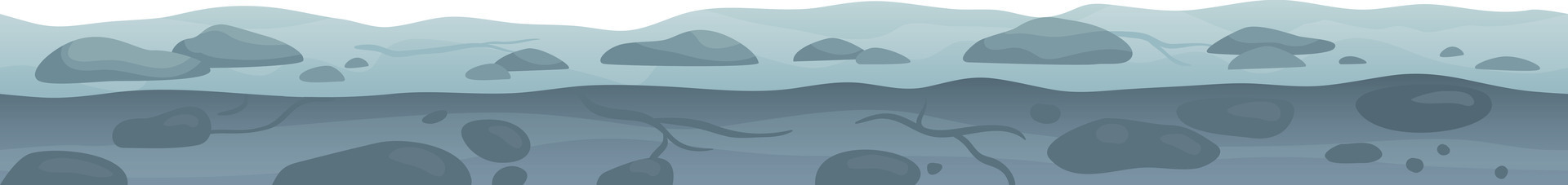 Underwater seabed with rocks and mountains in the background creating a serene and mysterious atmosphere, perfect for any project related to nature, oceans, or underwater exploration vector