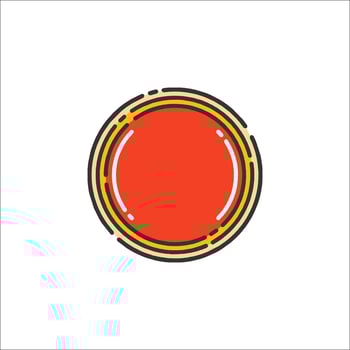 Red button icon illustration vector
