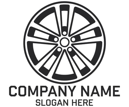 Bold Simplicity in Wheel Icon Design. vector