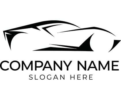 Sleek Car Silhouette for a Modern Logo. vector