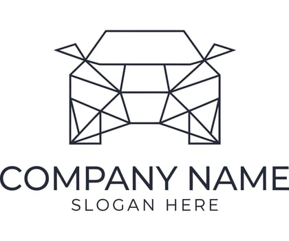 A car logo with geometric shapes vector