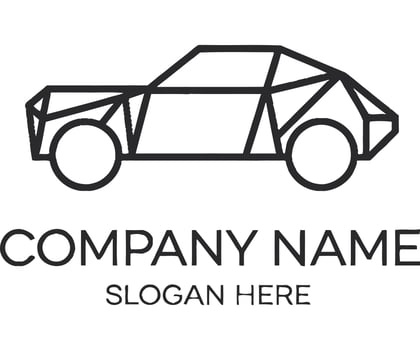 A car logo with a geometric shape vector