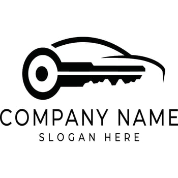Car key logo template vector