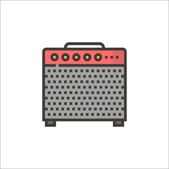 A guitar amplifier icon on a white background vector