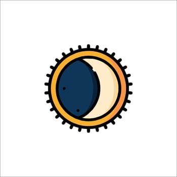 The moon is in the center of the clock vector