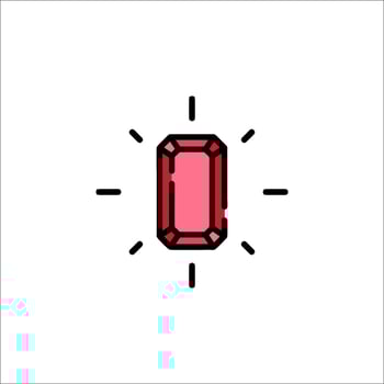 A red diamond icon on a white background vector