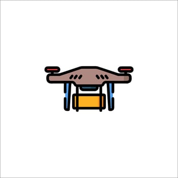 A small drone icon on a white background vector
