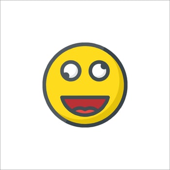 A smiley face with a big smile on it vector