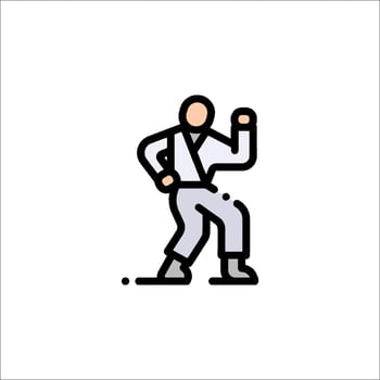 Karate icon illustration vector