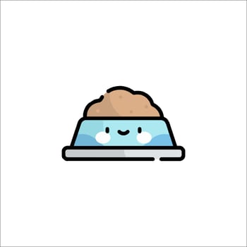 A cute cat is sitting in a bowl vector