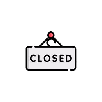 Closed sign icon illustration vector