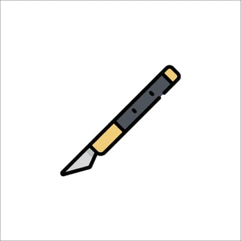 A knife icon on a white background vector
