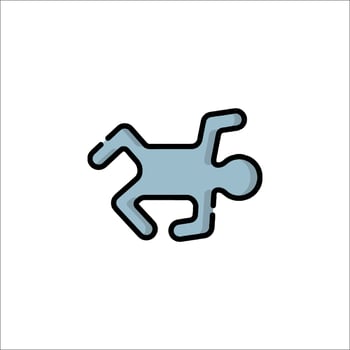 A man falling down on the ground icon vector