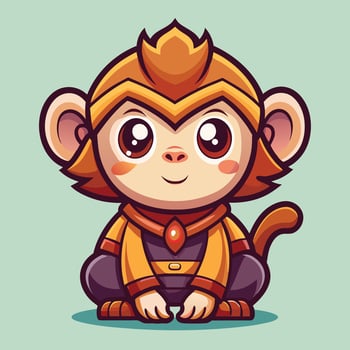 cartoon monkey character illustration vector