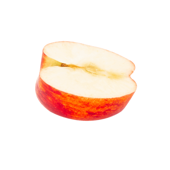 Red Apple slice, cutout, full depth of field png