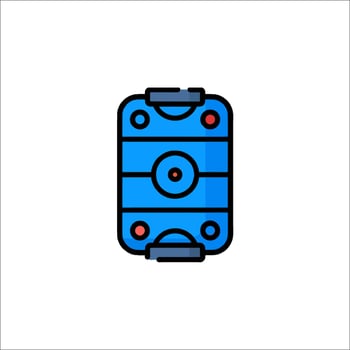A blue and red gas tank icon on a white background vector
