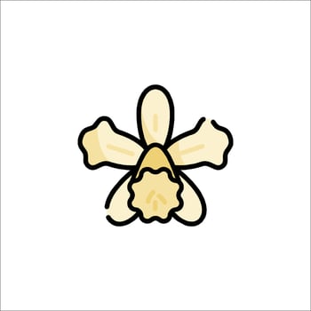 A flower icon with a yellow center vector