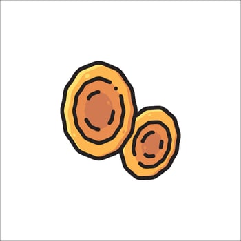 Two slices of bread with a slice of cheese on top vector