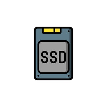 A ssd icon on a white background vector