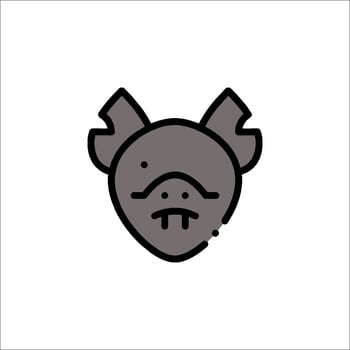 A black and white logo of a pig head vector