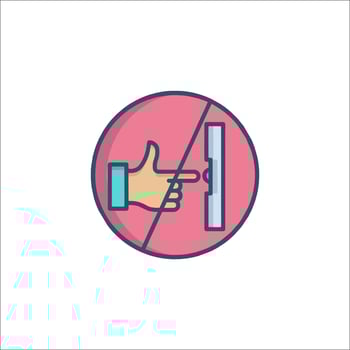 No touch sign icon, illustration vector
