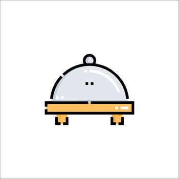 A cloche with a lid on top of it vector