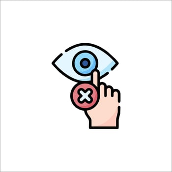 Eye contact lens icon illustration vector
