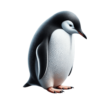 Cute Penguin Isolated on Clear Background png