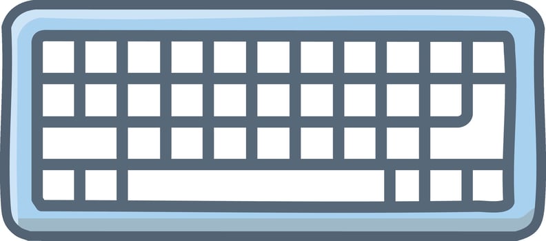 icon with keyboard shape vector