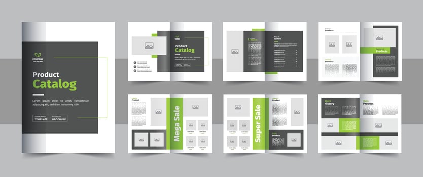 Creative product catalog brochure or fashion and furniture portfolio catalogue template layout vector