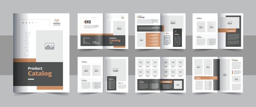 Modern product catalog brochure or creative fashion and furniture portfolio catalogue template vector