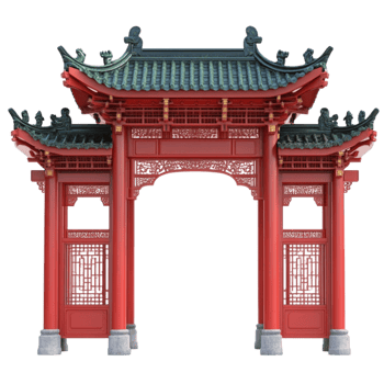 Traditional Chinese Gate png