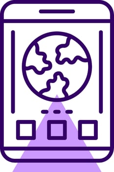 Earth Outline Style Icon vector