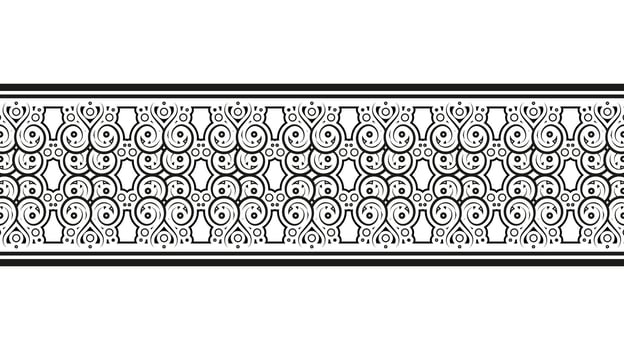 Flat ornament style ethnic seamless borders vector