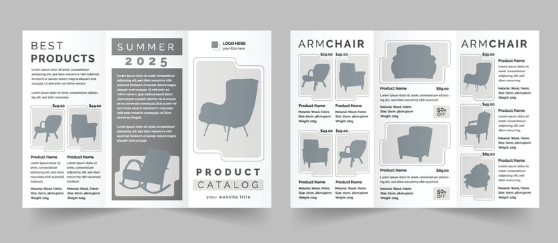 Product Sale Trifold Brochure template design vector