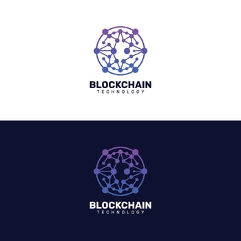 Modern Blockchain Technology Logo vector