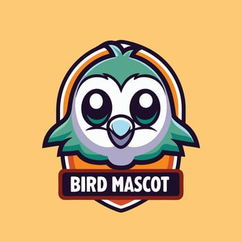 bird mascot logo design vector