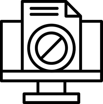Banned Line Icon vector