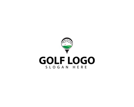 Golf logo design template, label of golf, Logo of golf championship, illustration, Creative icon, design concept vector