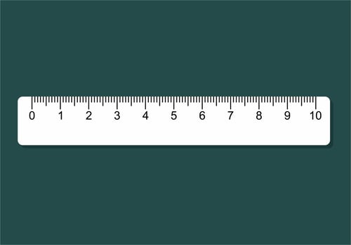 illustration plastic ruler cm measuring tool vector
