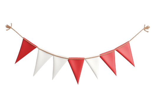 Festive bunting banner display celebration graphic outdoor png