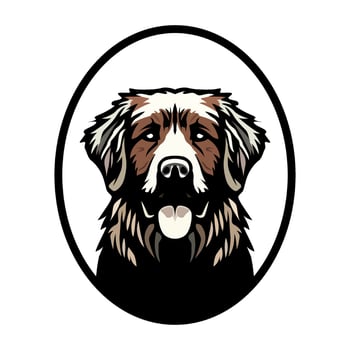 chesapeake bay retriever dog dark brown looking forward hunting logo illustration image vector