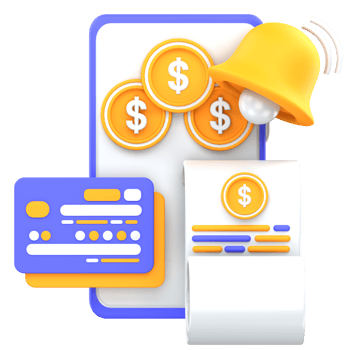 3d illustration mobile payment notification png